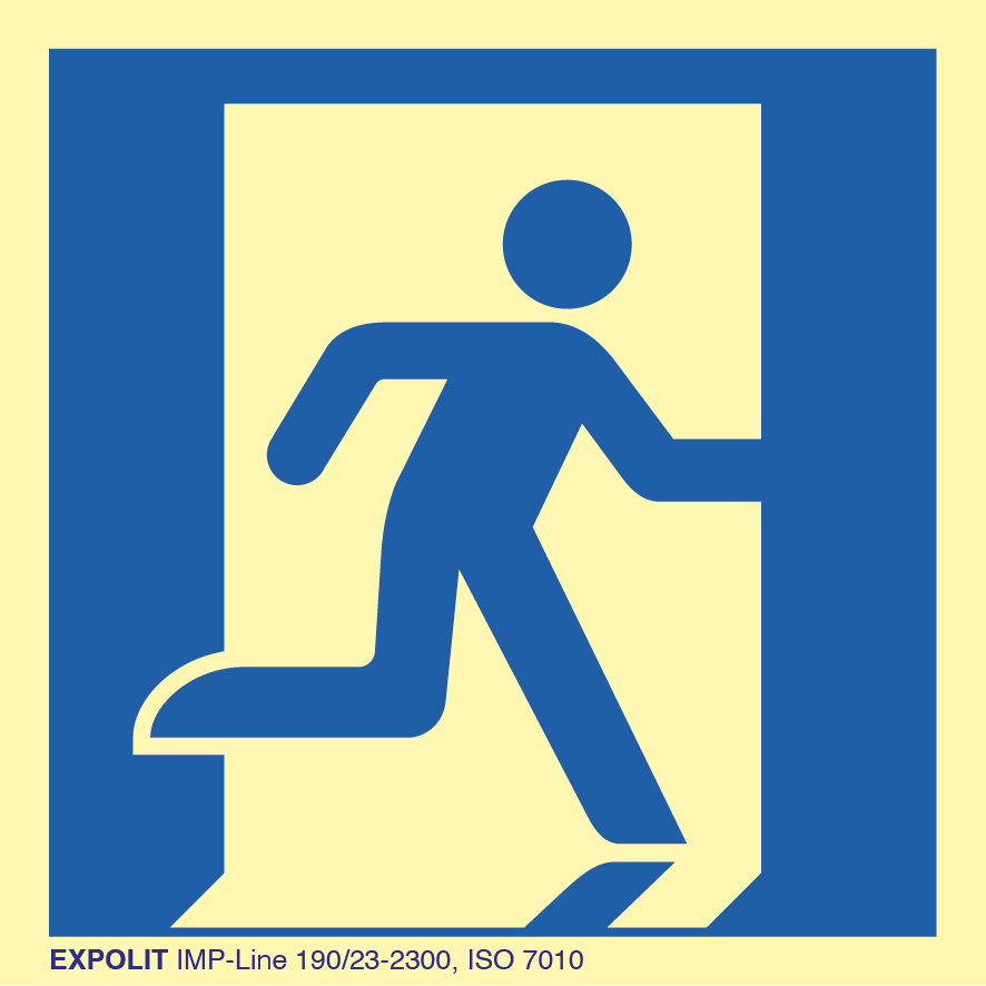 AUA SIGNALETIQUE Schild Blau - 210x300 Mm (A4), Aus PVC Oder Aluminium, Vorgebohrt